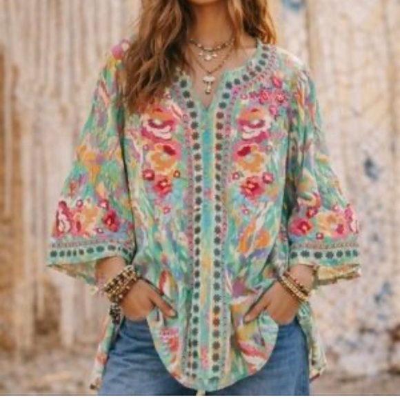 Savanna Jane Tops - Savanna Jane Arcadia  Floral Embroidered Tunic size 1X nwt